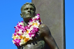 Surfer Statue near Steamer Lane in Santa Cruz